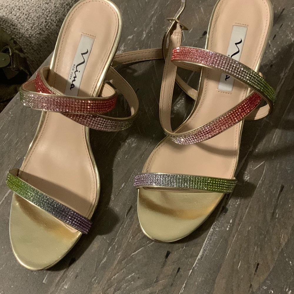 Size 8/12 Nina New York Heel Tie Up Heels - Slightly used